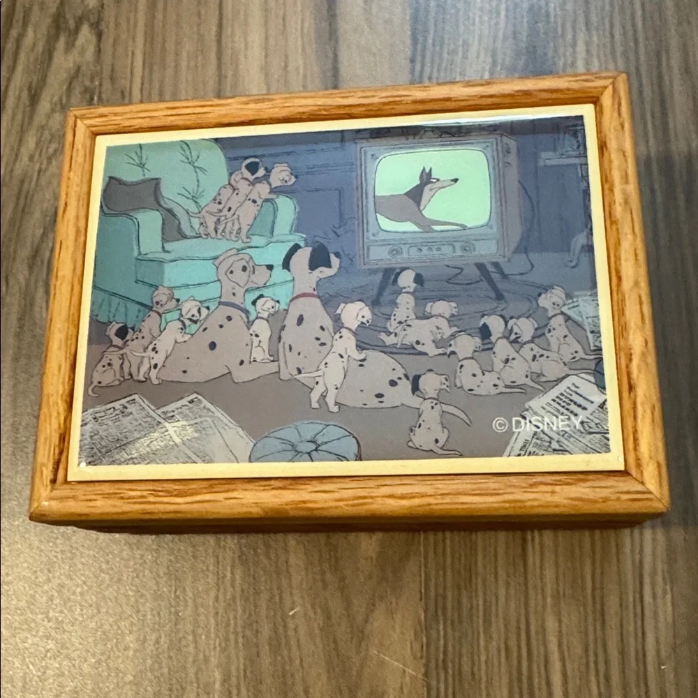 Snow White Dopey Disney Vintage Rare Tile Wood Open Jewelry Trinket Keepsake Box